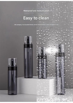 Multiple sizes of portable sprayer bottles displayed