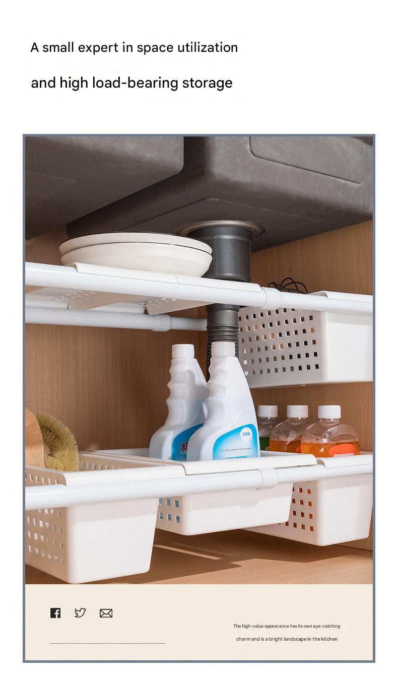 Minimalist design storage solution on shelf