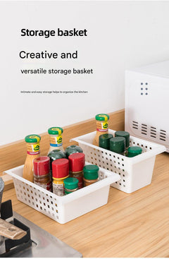 Expandable storage rack in modern kitchen