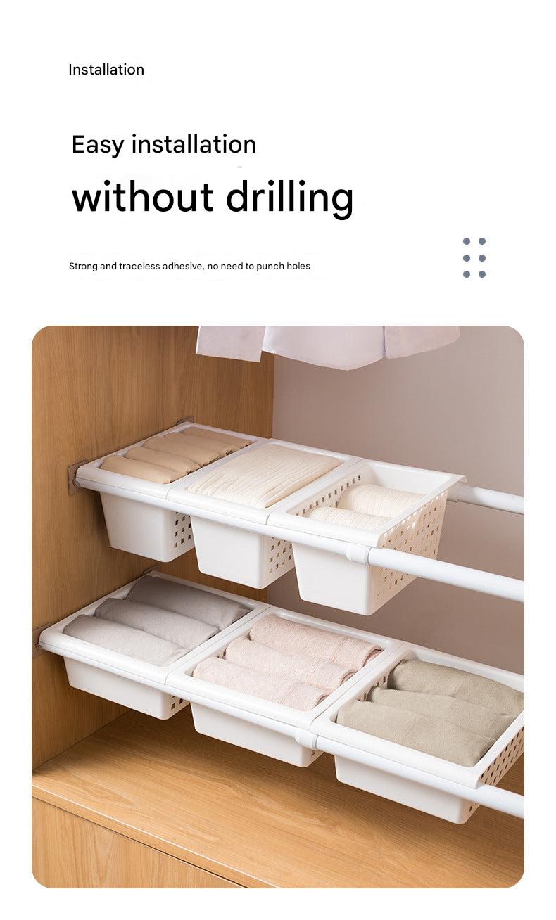 Versatile organiser rack with baskets