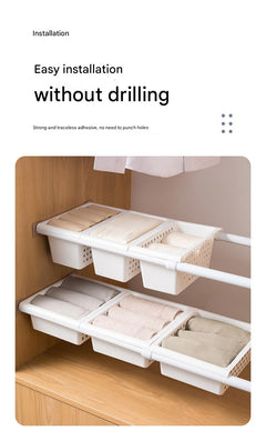 Versatile organiser rack with baskets