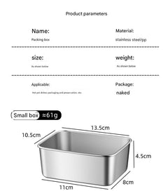 Stylish stainless steel food container set