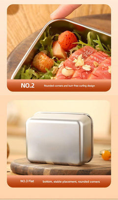 Stylish stainless steel food container set