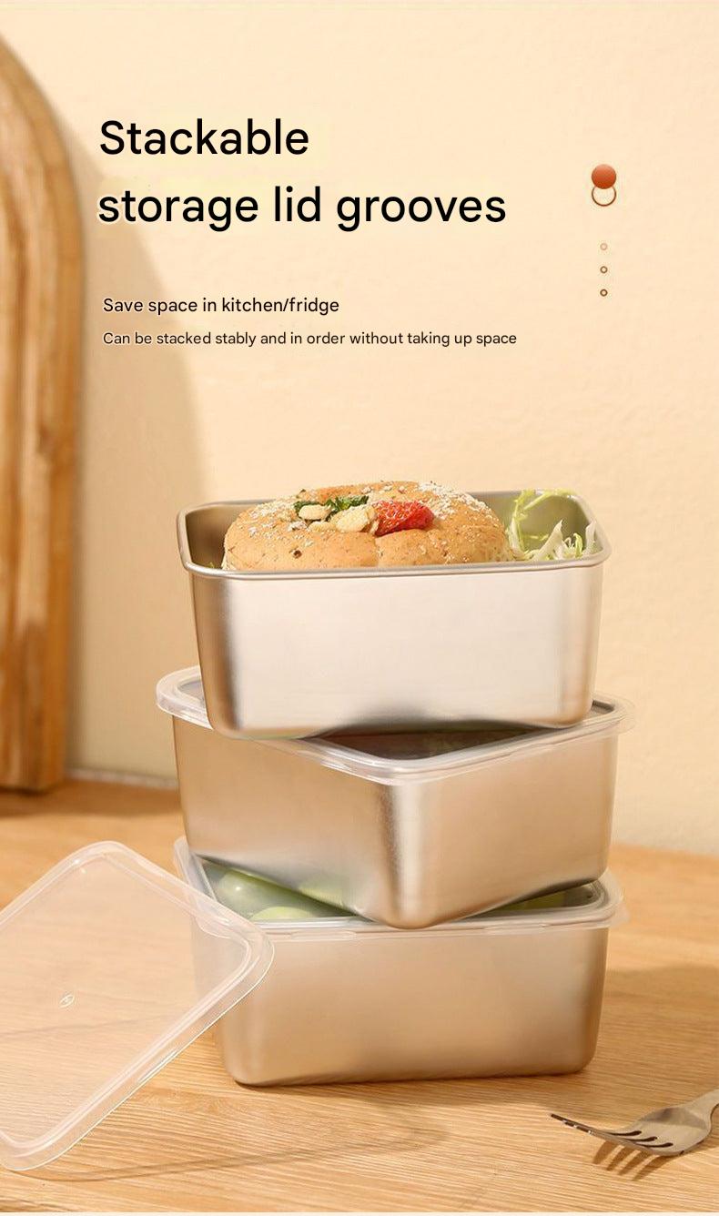 Sealed rectangular lunch box with airtight design
