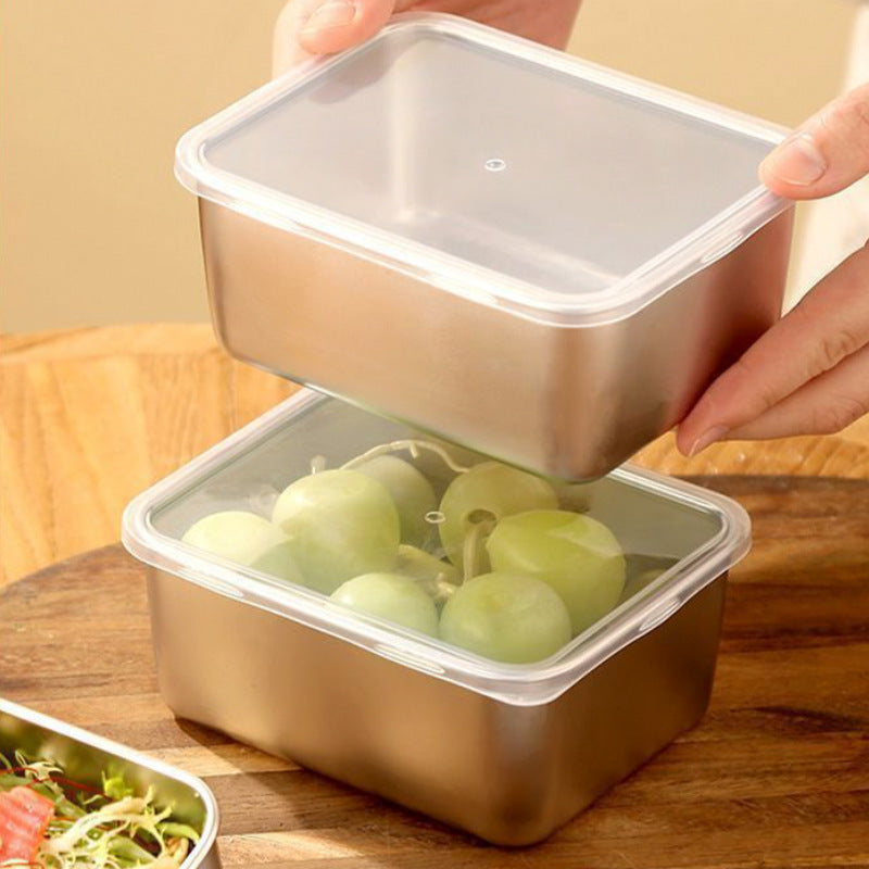 Sealed rectangular lunch box with airtight design