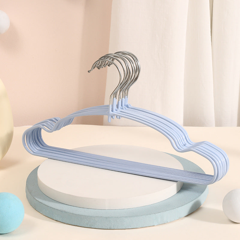 Durable thickened hangers holding toddler outfits