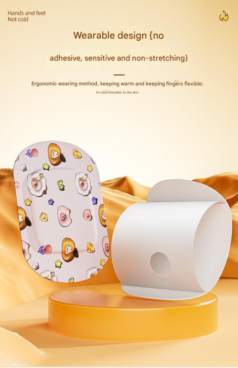 Heat therapy pad demonstrating its usage