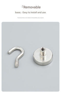 Magnetic hooks showcased in versatile use case