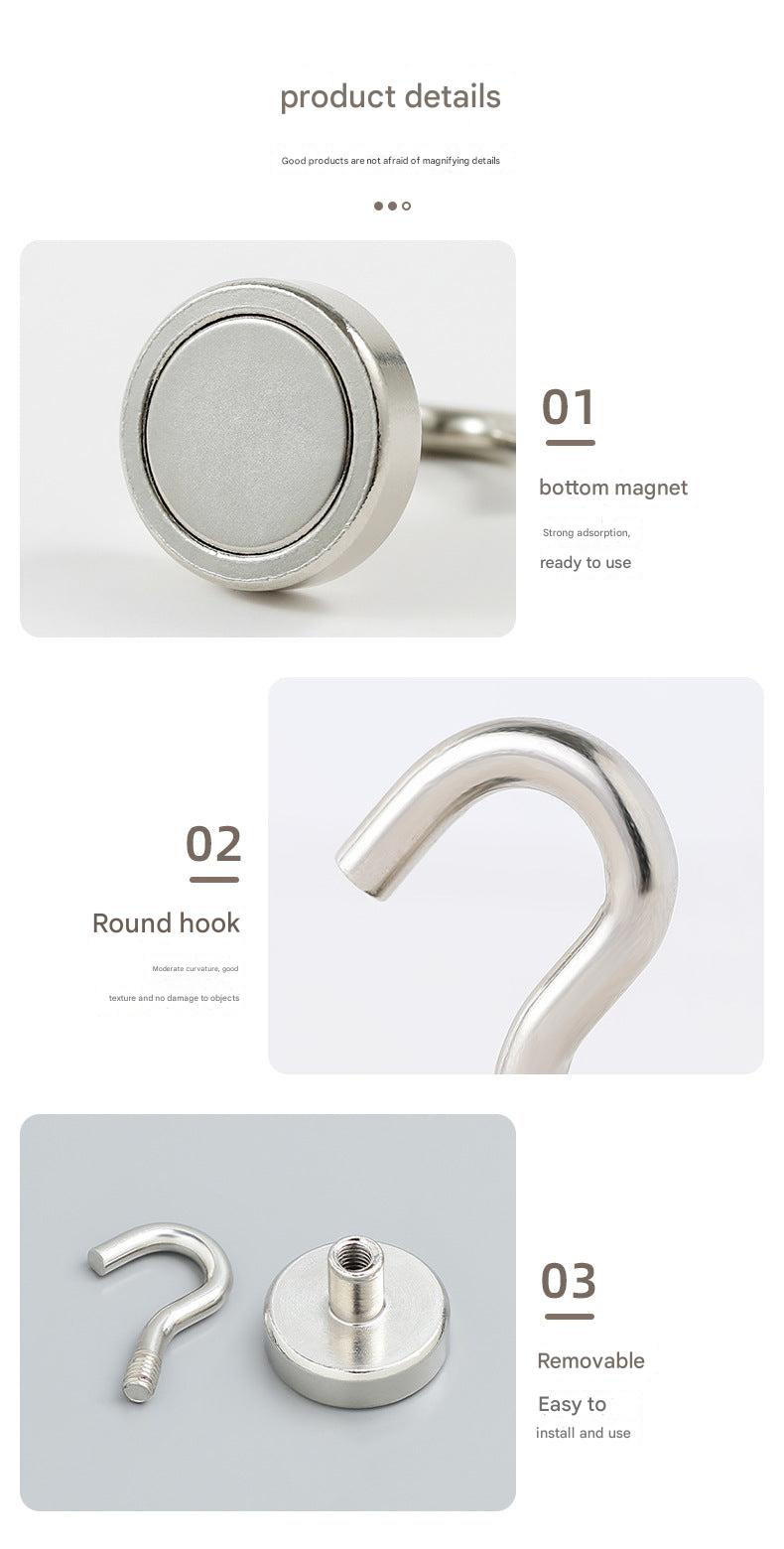 Modern design of iron magnetic hooks shown