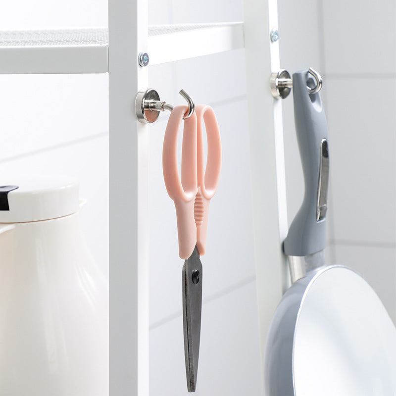 Magnet hooks for garage organisation