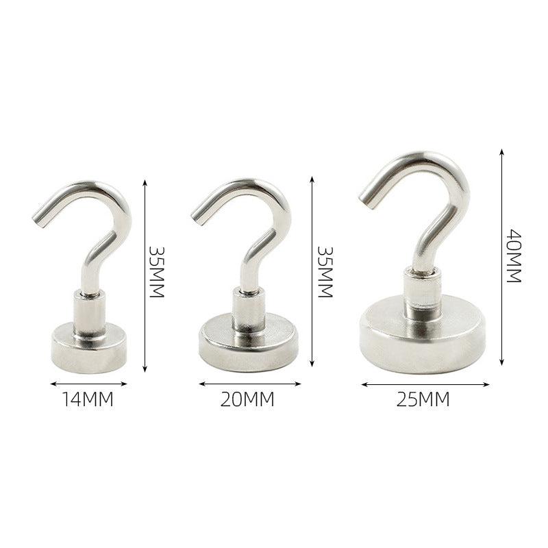 Close-up of strong magnet hook with weight capacity