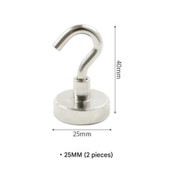 Magnetic hooks showcased in versatile use case