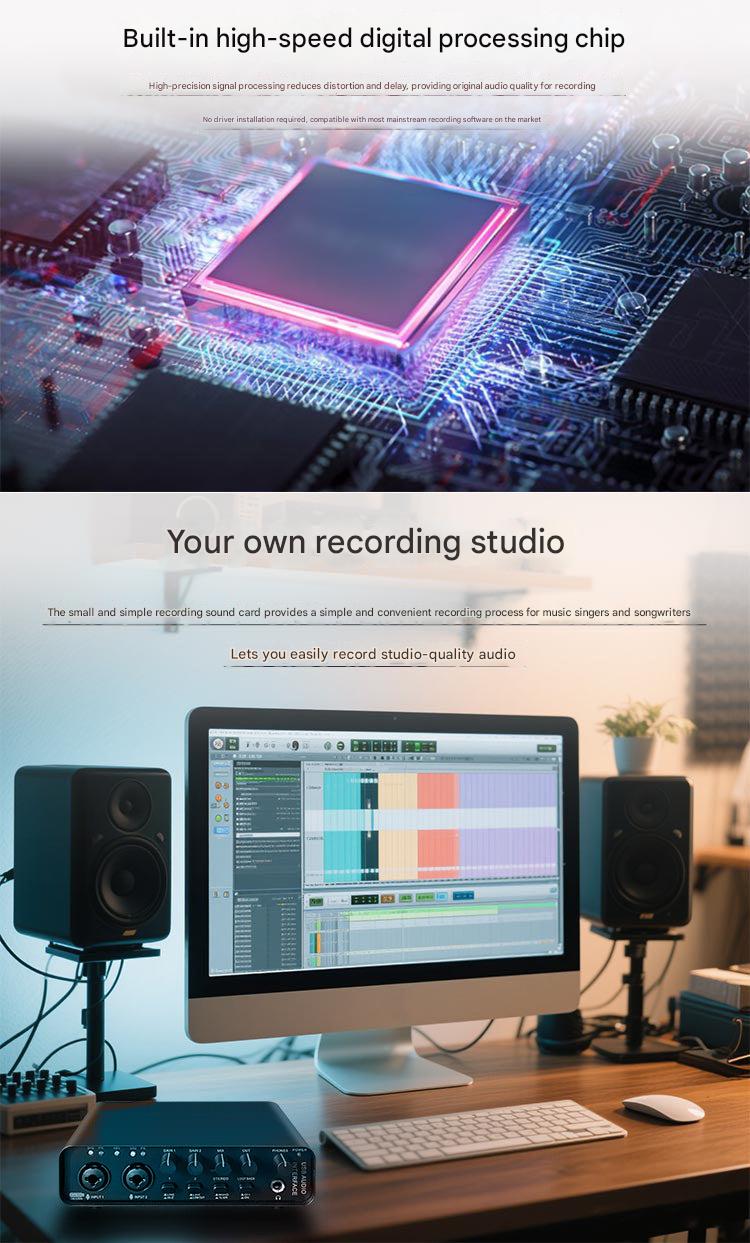 Professional external audio interface device