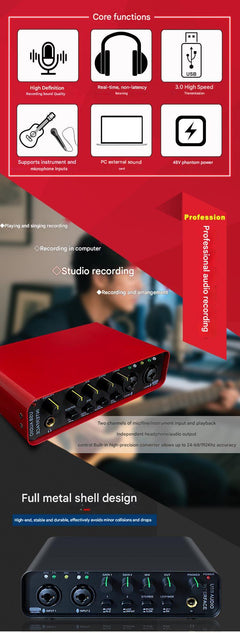 Recording session with audio interface