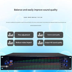 Back view of audio equalizer panel