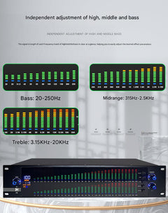 Listening demonstration with audio equalizer