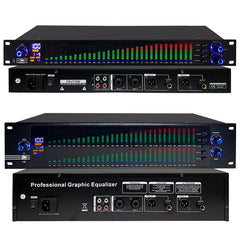 Back view of audio equalizer panel