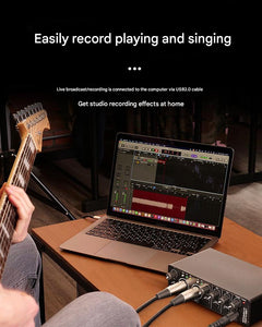 Professional USB audio interface back view