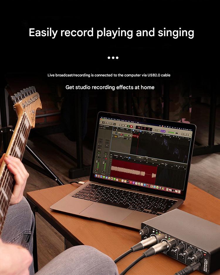 Professional USB audio interface back view
