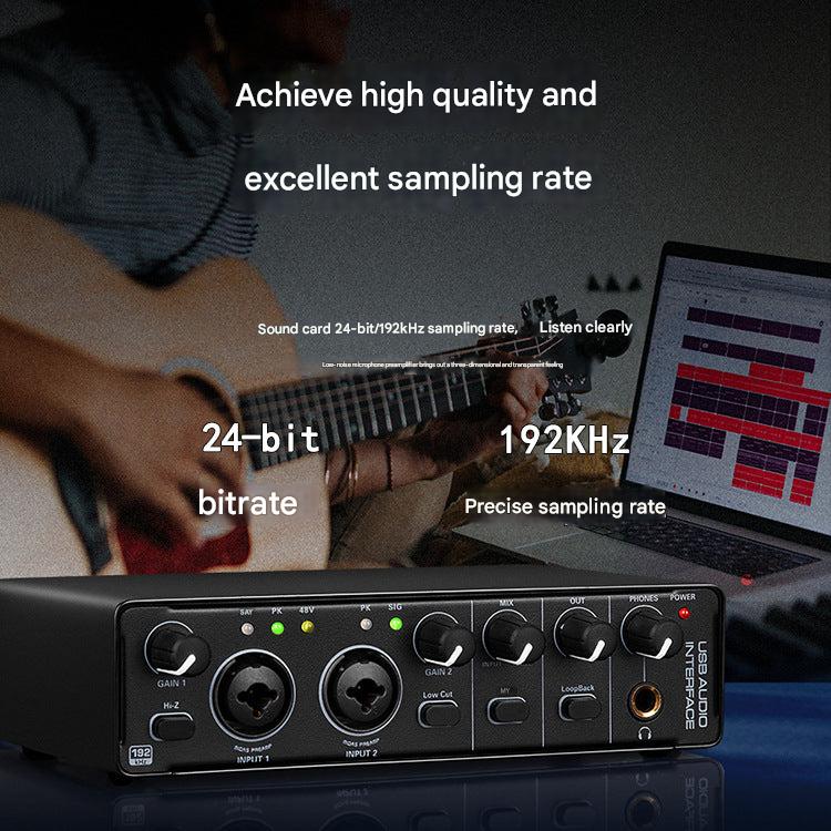 Professional USB audio interface connection ports