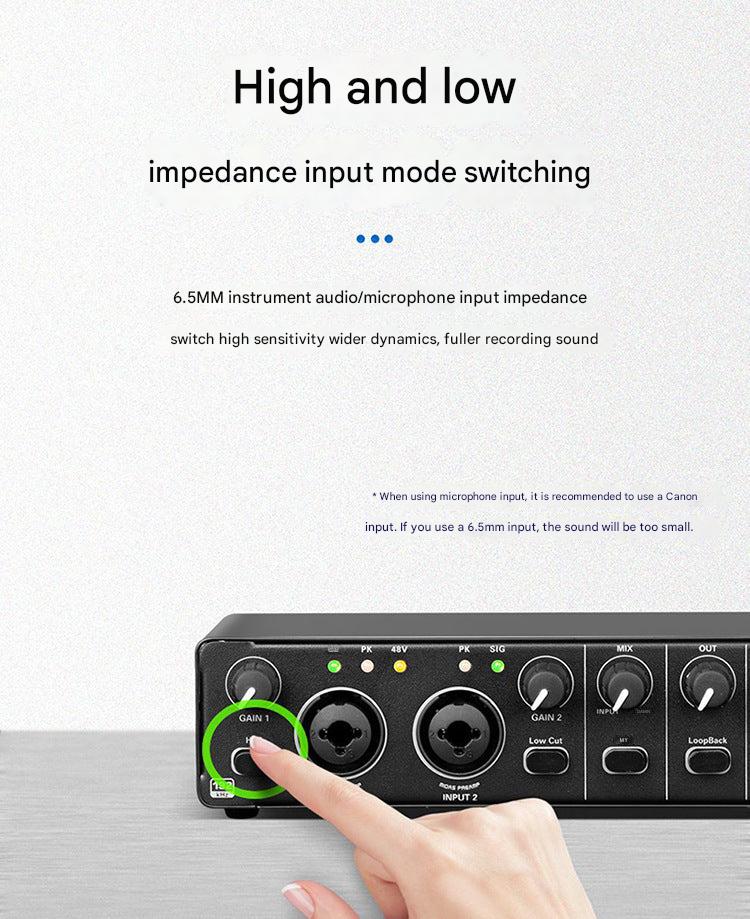 Professional USB audio interface for vocal recording