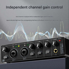 Professional USB audio interface side view