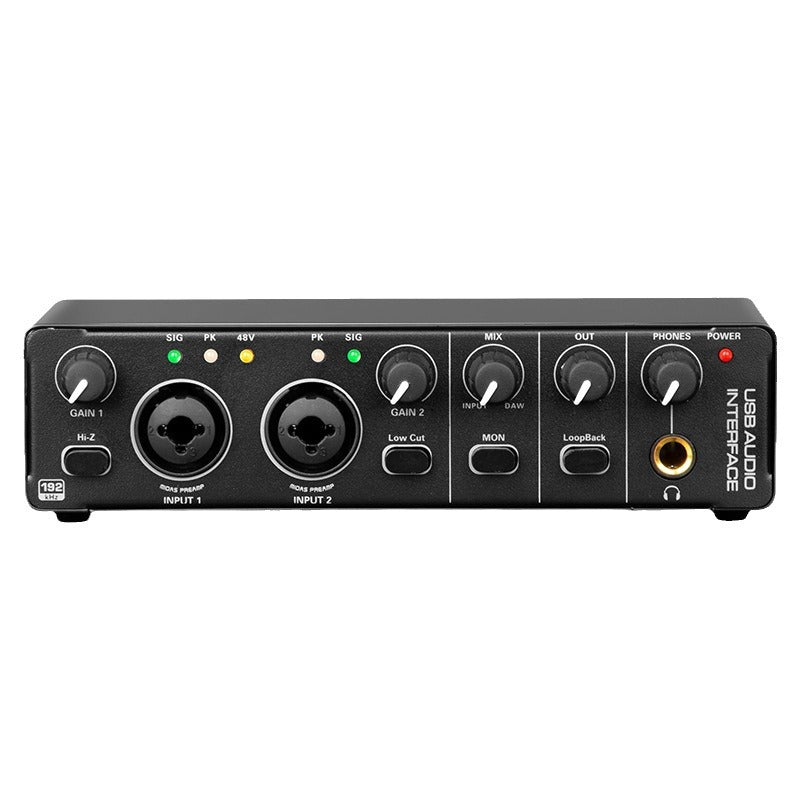 Professional USB audio interface with microphone