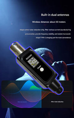 Wireless microphone system front view