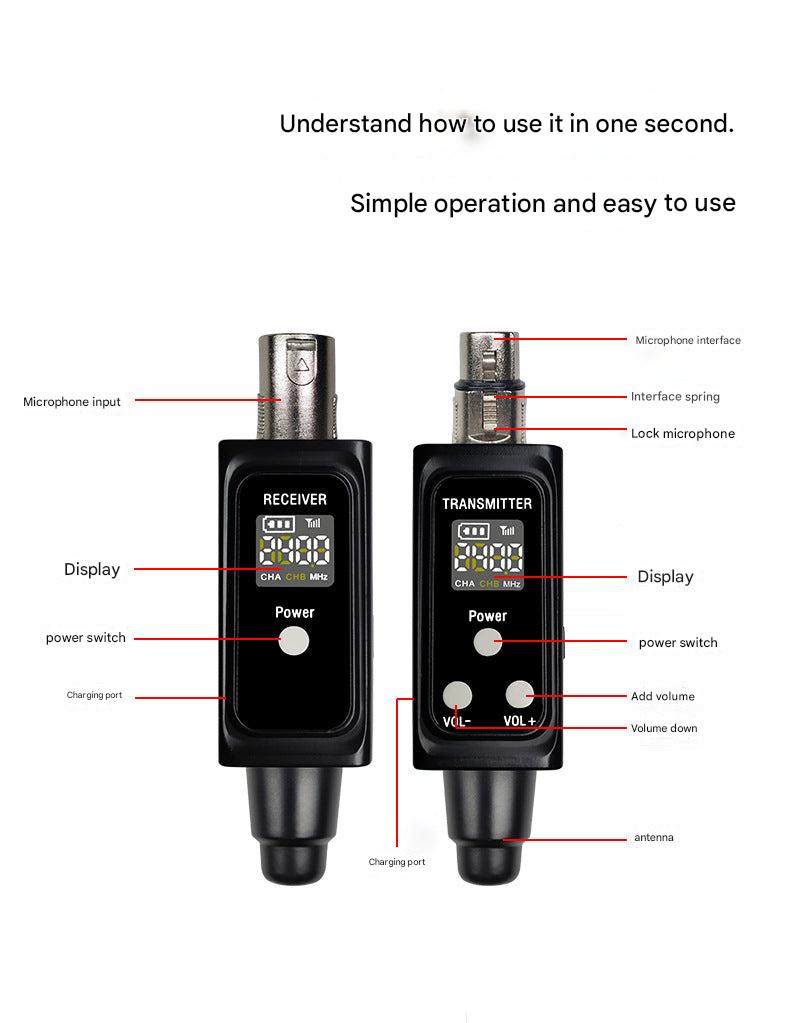 Receiver for wireless microphone system