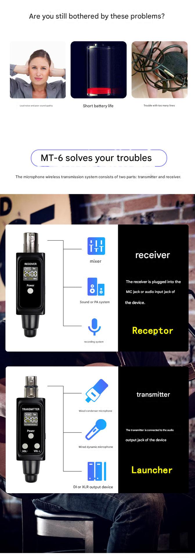 Wireless microphone in use