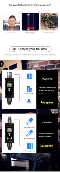 Wireless microphone in use