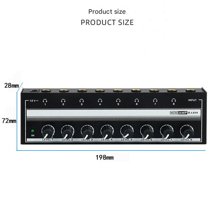 4-channel headphone amplifier front view
