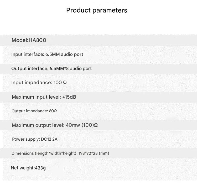 4-channel headphone amplifier side view