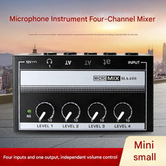 4-channel headphone amplifier in a studio setting
