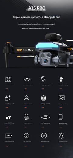 User engaging with A15 drone outdoors