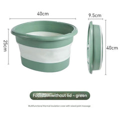 Close-up of plastic foot bath material