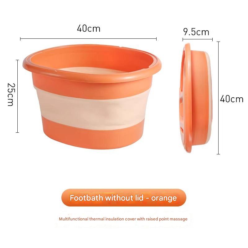Folding foot soaking bucket in cream colour