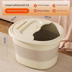 Folding foot soaking bucket in pink colour