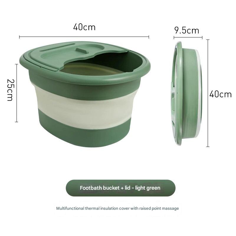Folding foot soaking bucket in blue colour