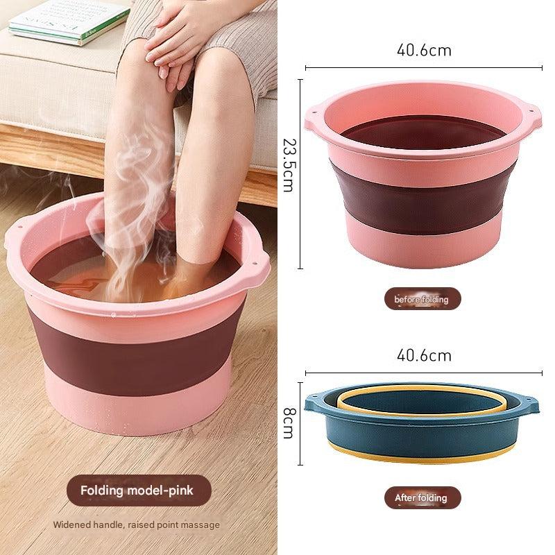 Close-up of plastic foot bath material