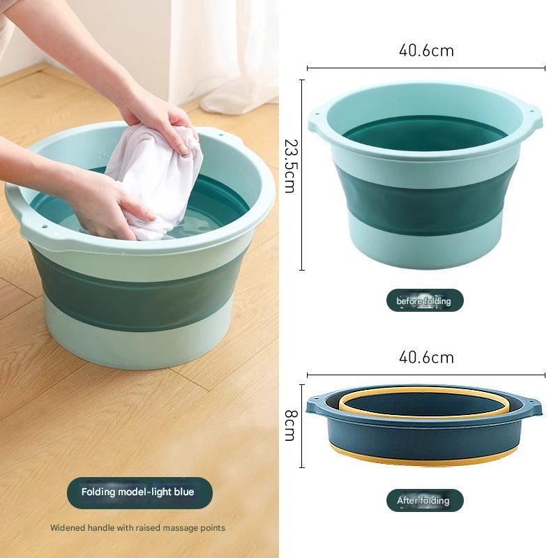 Folding foot soaking bucket in various colours