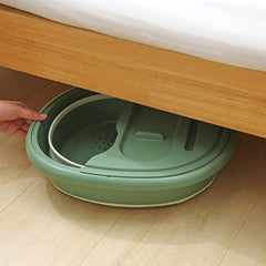 Folding foot soaking bucket in gray colour
