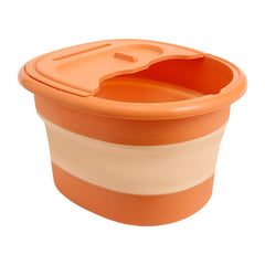 Folding foot soaking bucket in blue colour