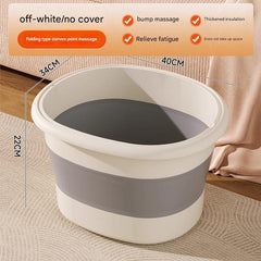 Folded foot soaking bucket for easy storage