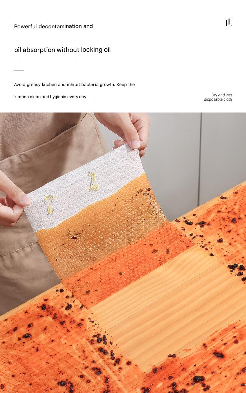 Disposable Cleaning Cloth in use