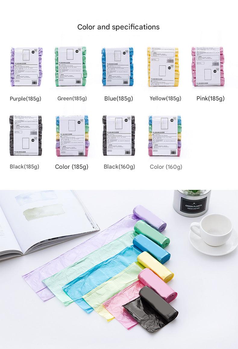 Durable bathroom trash bags in assorted colours