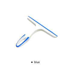 Squeegee tool on a glass panel