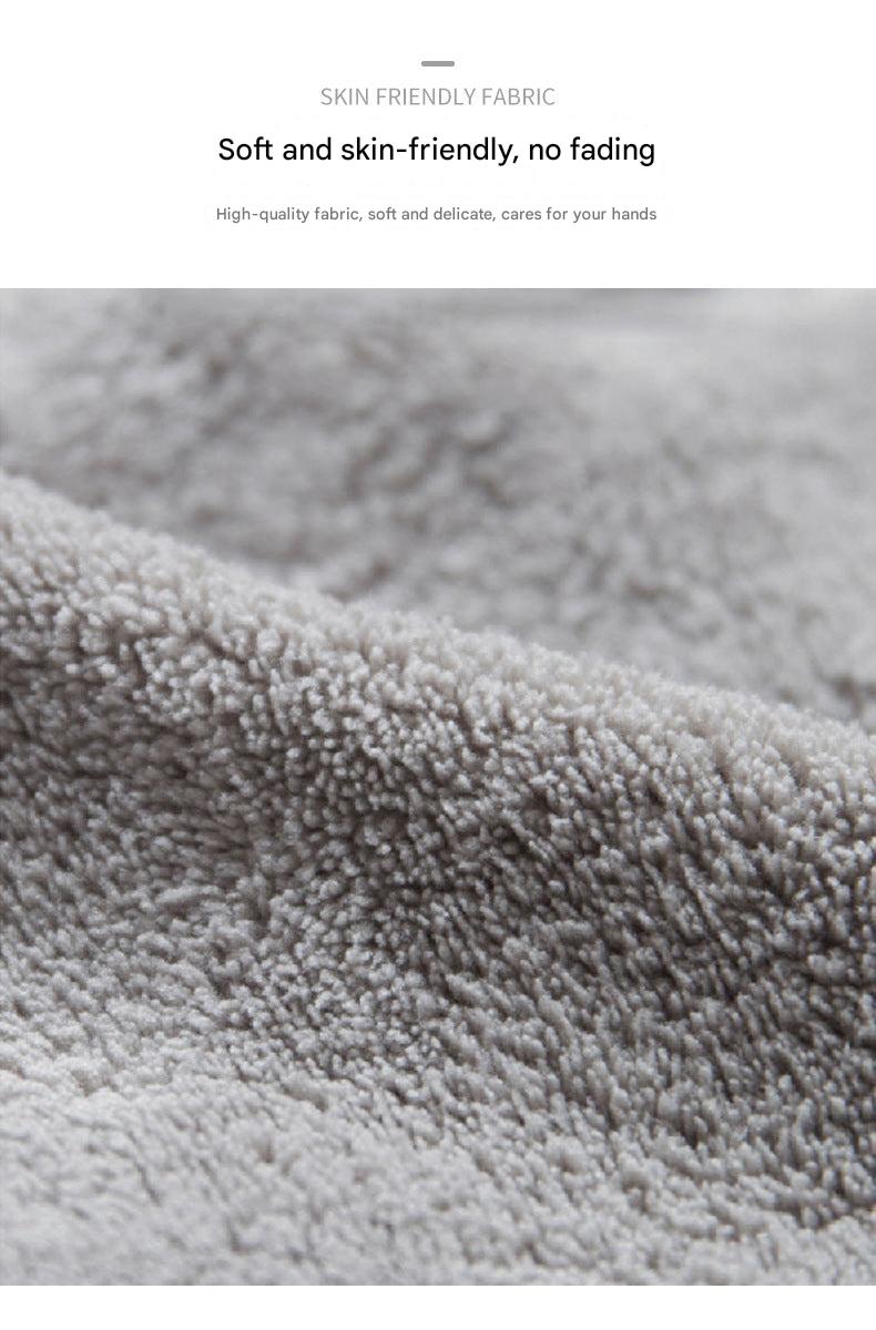 Hanging towel in a neat and tidy bathroom setting