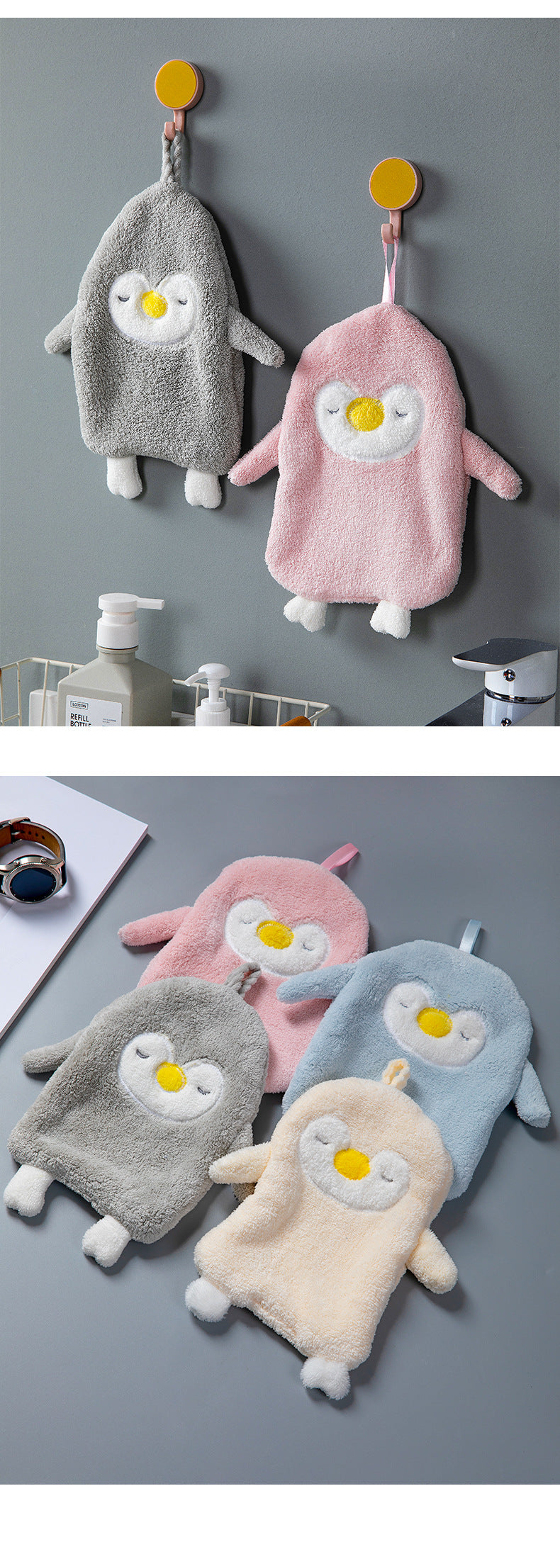Simple yet functional hand towel design in color