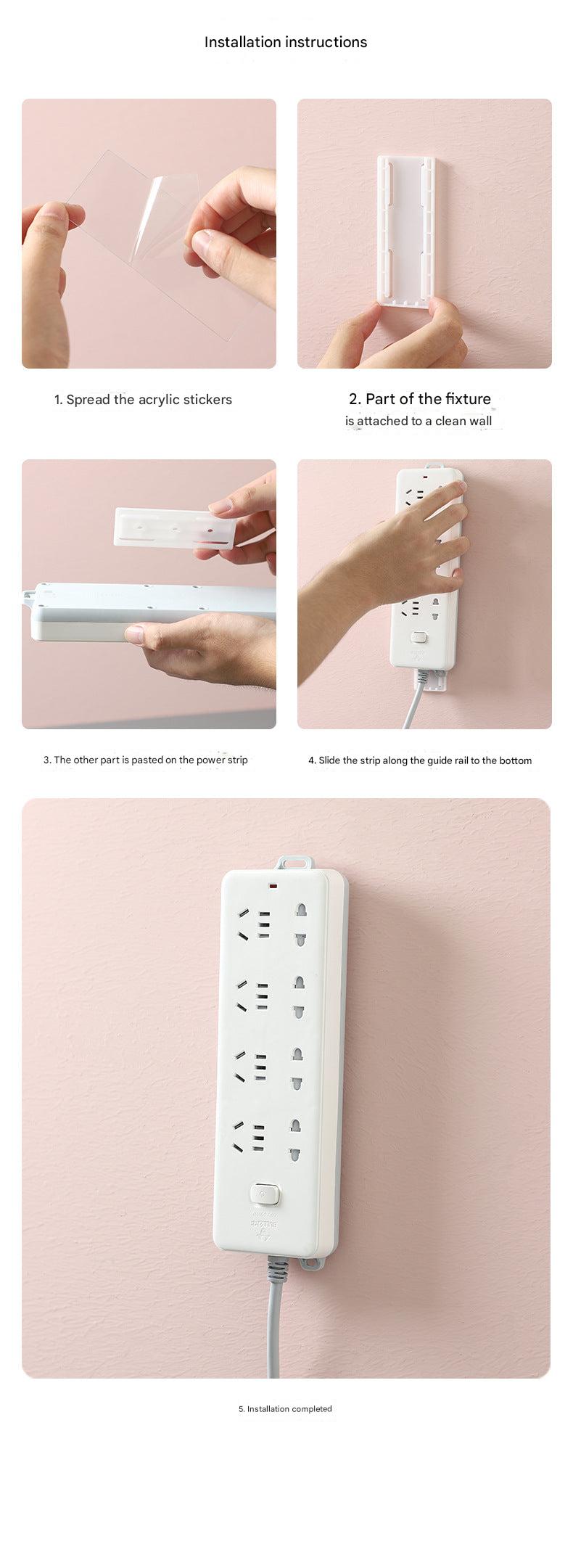 colourful wall-mounted cord organizers in different shades
